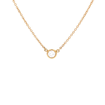 Tiffany & Co. Elsa Peretti Diamonds By The Yard Pendant Necklace 18K Yellow Gold and Diamond 0.10-0.19CT