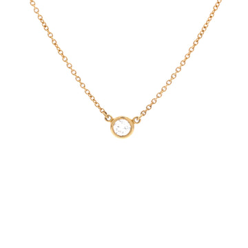 Tiffany & Co. Elsa Peretti Diamonds By The Yard Pendant Necklace 18K Yellow Gold and Diamond 0.10-0.19CT