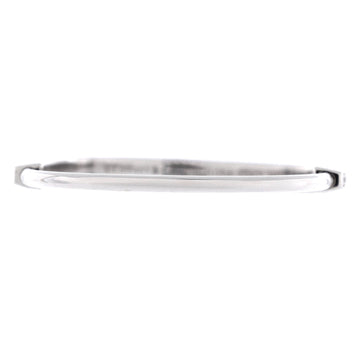 Tiffany & Co. Lock Bangle Bracelet 18K White Gold with Half Pave Diamonds Narrow