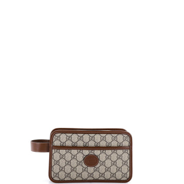 Gucci Interlocking G Patch Camera Bag GG Coated Canvas Mini