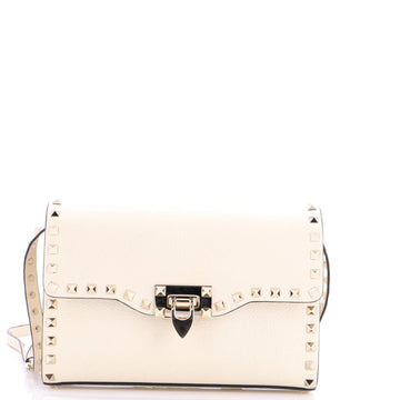 Valentino Garavani Rockstud Flip Lock Flap Bag Leather Medium