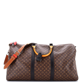 Louis Vuitton Keepall Bandouliere Bag Limited Edition Patchwork Monogram Canvas with Epi Leather 50