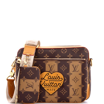 Louis Vuitton Nigo Trio Messenger Bag Limited Edition Stripes Monogram Canvas