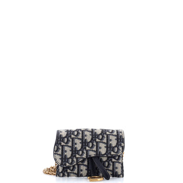 Christian Dior Saddle Nano Pouch Oblique Canvas