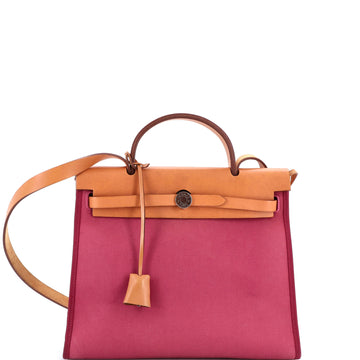 Hermes Herbag Zip Leather and Toile 31
