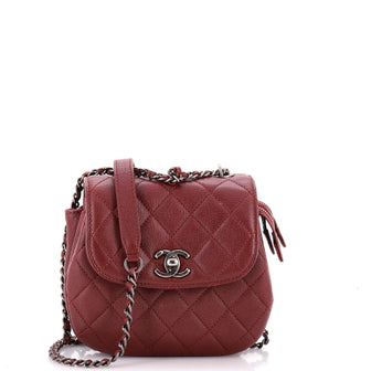 Chanel CC Waiter Flap Bag Quilted Goatskin Small