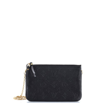Louis Vuitton Double Zip Pochette Monogram Empreinte Leather