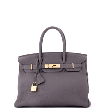Hermes Birkin Handbag Grey Togo with Rose Gold Hardware 30