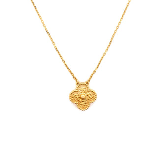 Van Cleef & Arpels Vintage Alhambra Pendant Necklace 18K Yellow Gold
