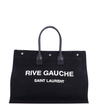 Saint Laurent Rive Gauche Shopper Tote Camo Canvas Large