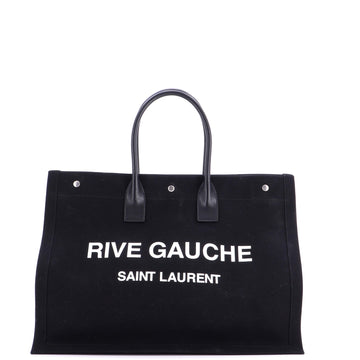 Saint Laurent Rive Gauche Shopper Tote Camo Canvas Large
