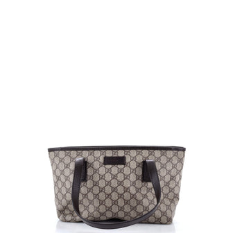 Gucci Plus Tote GG Coated Canvas with Leather Small