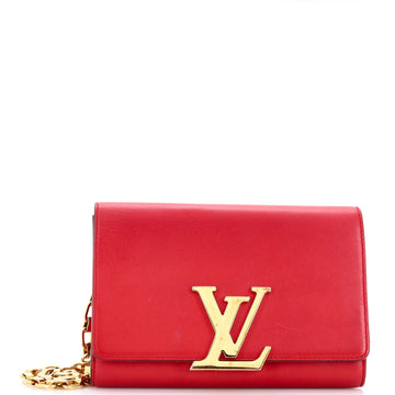 Louis Vuitton Chain Louise Clutch Leather GM