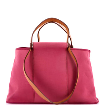 Hermes Cabag Elan Toile and Leather 39