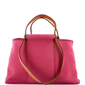 Hermes Cabag Elan Toile and Leather 39