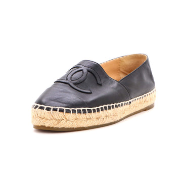 Chanel Women's CC Cap Toe Espadrilles Leather