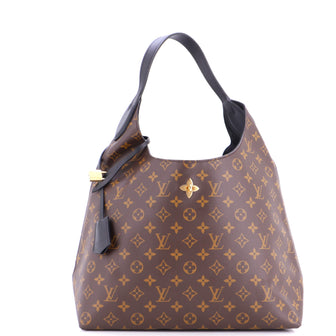 Louis Vuitton Flower Hobo Monogram Canvas with Leather