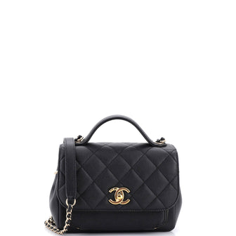 Chanel Business Affinity Flap Bag Quilted Caviar Mini