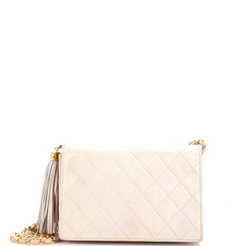 Chanel Vintage Tassel Flap Bag Quilted Lambskin Mini