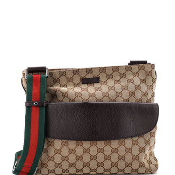 Gucci Front Pocket Messenger Bag GG Canvas Medium