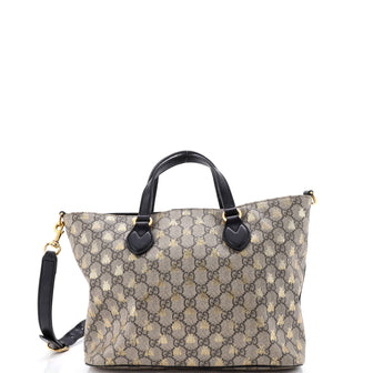Gucci Convertible Soft Tote Printed GG Coated Canvas Small