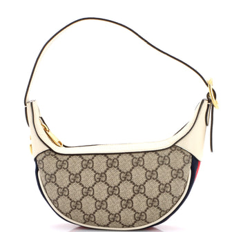 Gucci Ophidia Half Moon Bag GG Coated Canvas Mini
