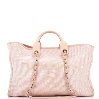 Chanel Deauville Tote Mixed Fibers Large