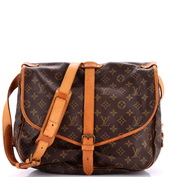 Louis Vuitton Saumur Handbag Monogram Canvas 35