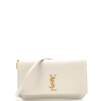 Saint Laurent Classic Monogram Phone Holder Shoulder Bag Leather