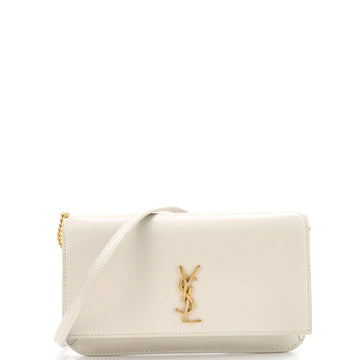 Saint Laurent Classic Monogram Phone Holder Shoulder Bag Leather