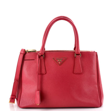 Prada Double Zip Lux Tote Saffiano Leather Medium