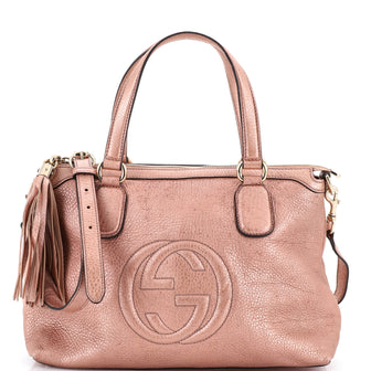 Gucci Soho Convertible Soft Top Handle Bag Leather