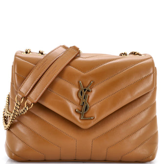 Saint Laurent Loulou Shoulder Bag Matelasse Chevron Leather Small