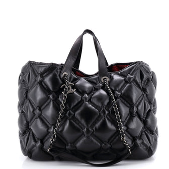 Chanel Chesterfield Shopping Tote Quilted Leather Large