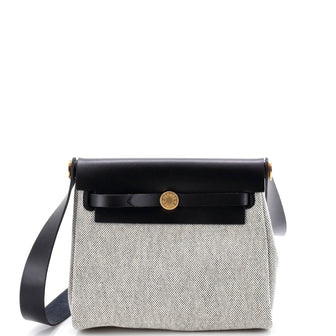 Hermes Herbag Zip Toile and Leather 20