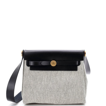 Hermes Herbag Zip Toile and Leather 20