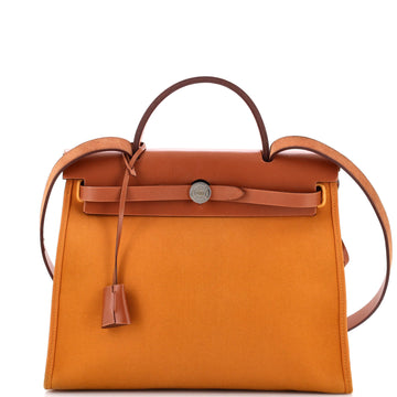 Hermes Herbag Zip Leather and Toile 31