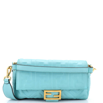 Fendi Baguette NM Bag Zucca Embossed Leather Medium
