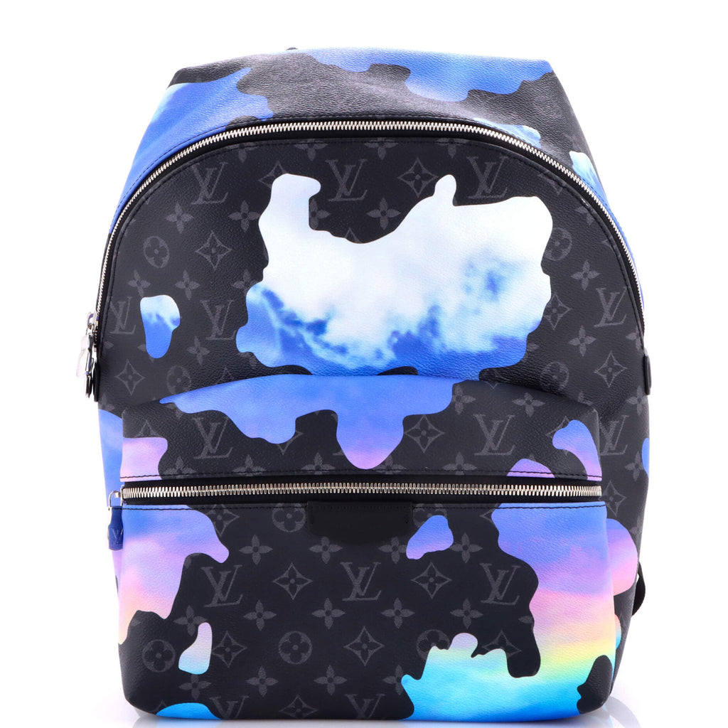 louis vuitton blue and black diamond backpack Louis Vuitton Discovery NM Backpack Sunrise Monogram Eclipse Canvas MM Black 4205621