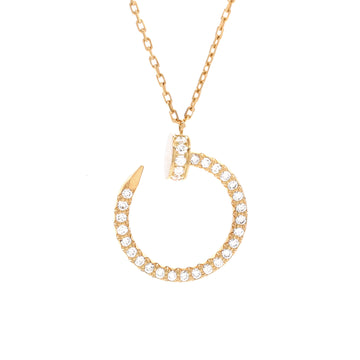 Cartier Juste un Clou Pendant Necklace 18K Yellow Gold and Pave Diamonds