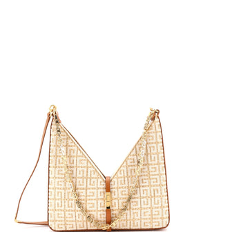 Givenchy Cut Out Shoulder Bag 4G Raffia Small