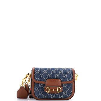 Gucci Horsebit 1955 Shoulder Bag GG Denim Mini