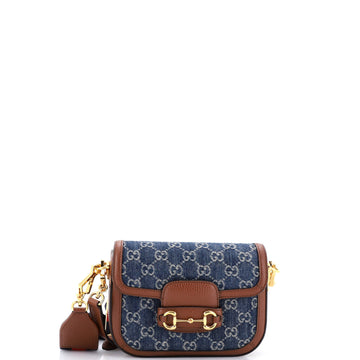 Gucci Horsebit 1955 Shoulder Bag GG Denim Mini