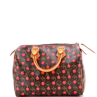 Louis Vuitton Speedy Handbag Limited Edition Monogram Cerises 25