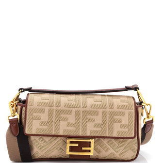 Fendi Baguette NM Bag Zucca Embroidered Canvas Medium