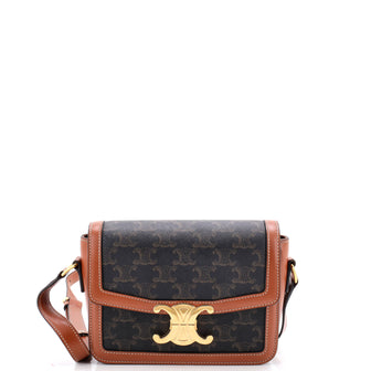 Celine Triomphe Shoulder Bag Triomphe Coated Canvas Teen