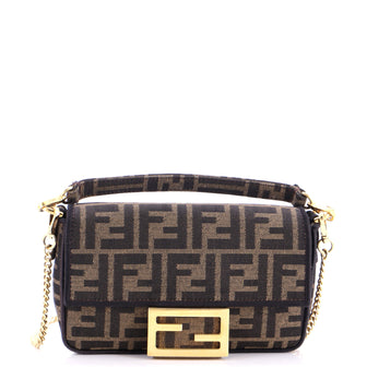 Fendi Baguette NM Bag Zucca Canvas Mini