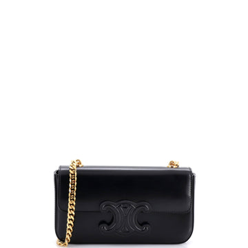Celine Triomphe Chain Shoulder Bag Leather Small