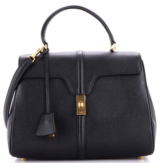 Celine 16 Top Handle Bag Grained Calfskin Medium