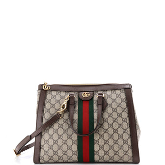 Gucci Ophidia Top Handle Tote GG Coated Canvas Medium